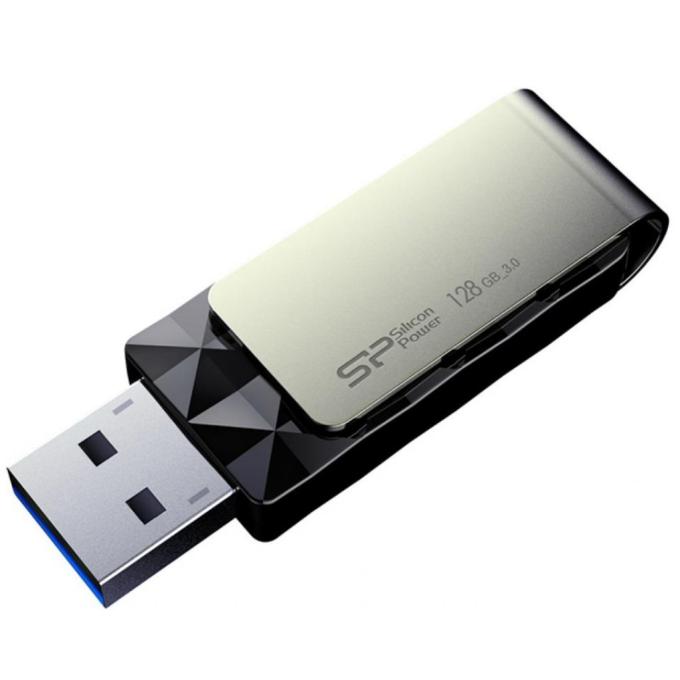 USB флеш накопитель Silicon Power 128GB Blaze B30 Black USB 3.0 SP128GBUF3B30V1K