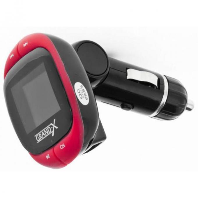 Автомобильный MP3-FM модулятор Grand-X CUFM25GRX Red