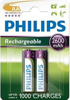 rechar Philips MultiLife Ni-MH R6 (2700mAh) 2шт. аккум. R6B2A270/97
