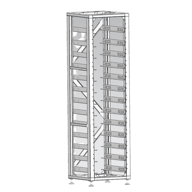 Deye 3U-HRack-2G 13 floors для 12 висковольтных батарей
