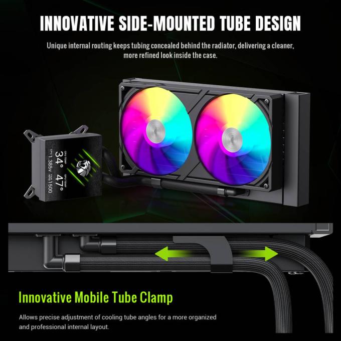 GAMEMAX GLACIER 240 LCD BK