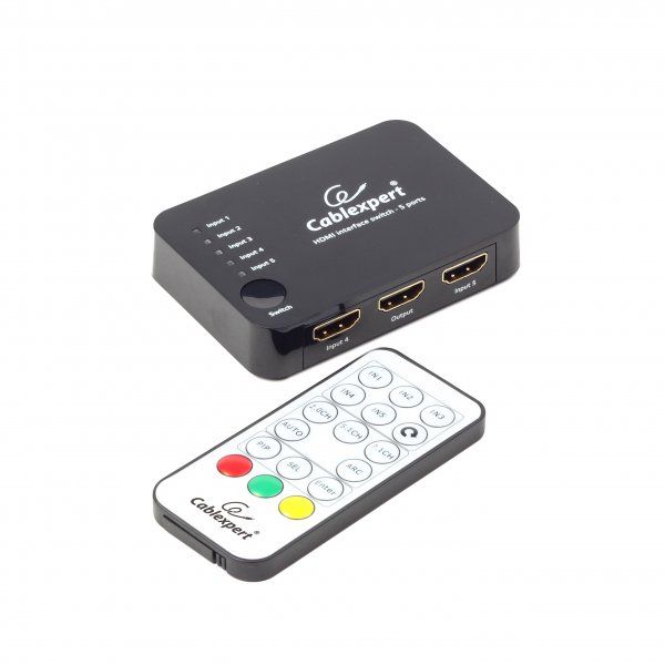 Коммутатор видео Cablexpert HDMI, (5 вх, 1 вых) DSW-HDMI-52