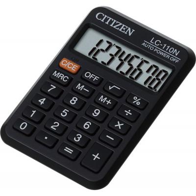 Калькулятор Citizen LC-110III; карманный, 8-разрядный, литиевая батарея, 87 x 58 x 12 мм