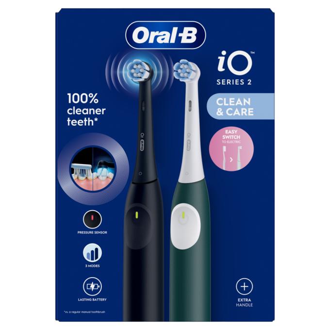 Oral-B iO2 Series Night Black / Forest Green + Extra Hand