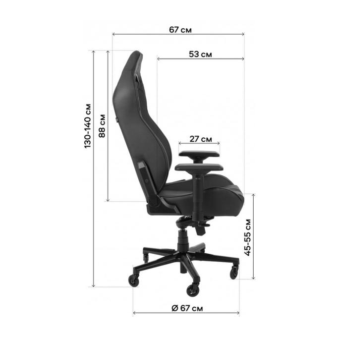 GT Racer X-8009 Fabric Dark Gray/Black