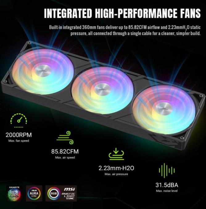 GAMEMAX GLACIER 360 LCD BK