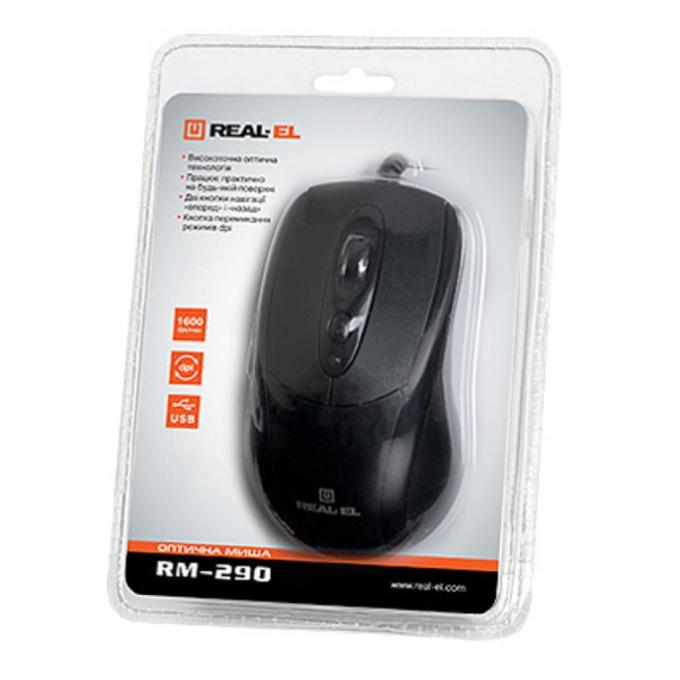 REAL-EL RM-290, USB, black