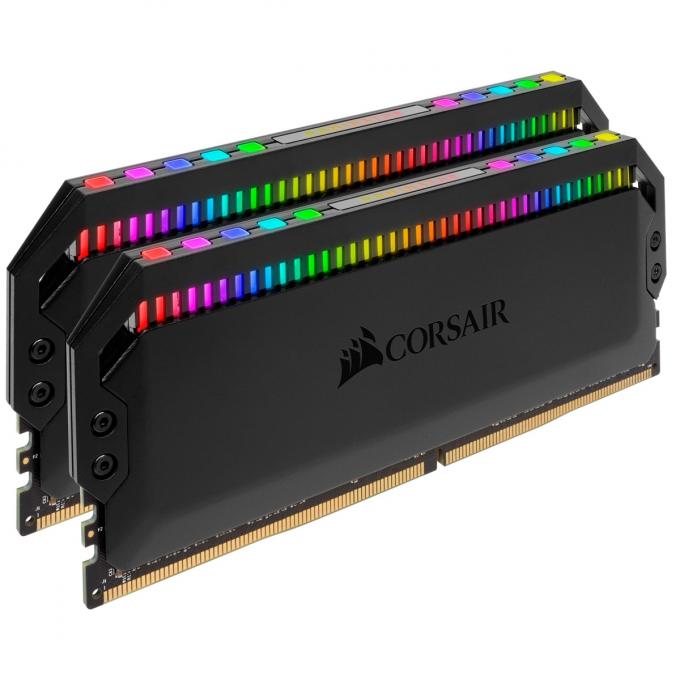 Модуль памяти для компьютера DDR4 16GB (2x8GB) 3466 MHz Dominator Platinum RGB Black CORSAIR CMT16GX4M2C3466C16