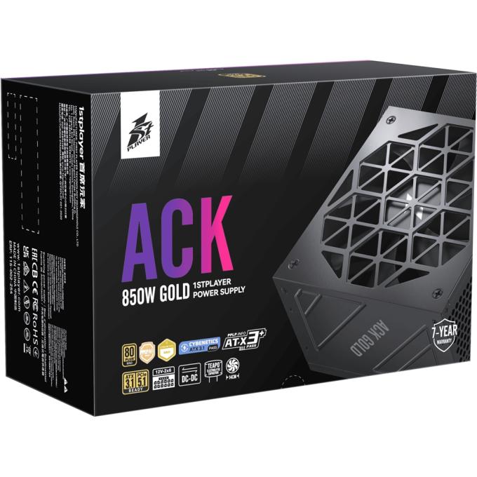 1STPLAYER ACK-GLD-850-BK-EU