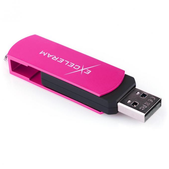 USB флеш накопитель eXceleram 8GB P2 Series Rose/Black USB 2.0 EXP2U2ROB08