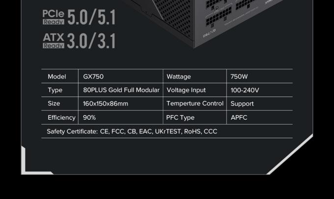 GAMEMAX GX-750 PRO BK(ATX3.1PCIe5.1)