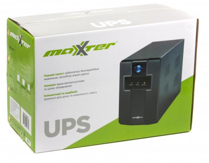 Источник бесперебойного питания Maxxter 1000VA MX-UPS-B1000-01