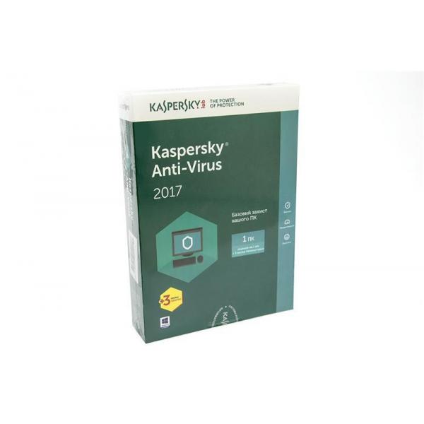 ПО Kaspersky Anti-Virus 2017 Eastern Europe Edition 1 ПК 1 год + 3 мес. Box KL1171OBAFS Kaspersky lab