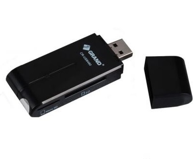 Кардридер Grand CR-USB480 черный USB