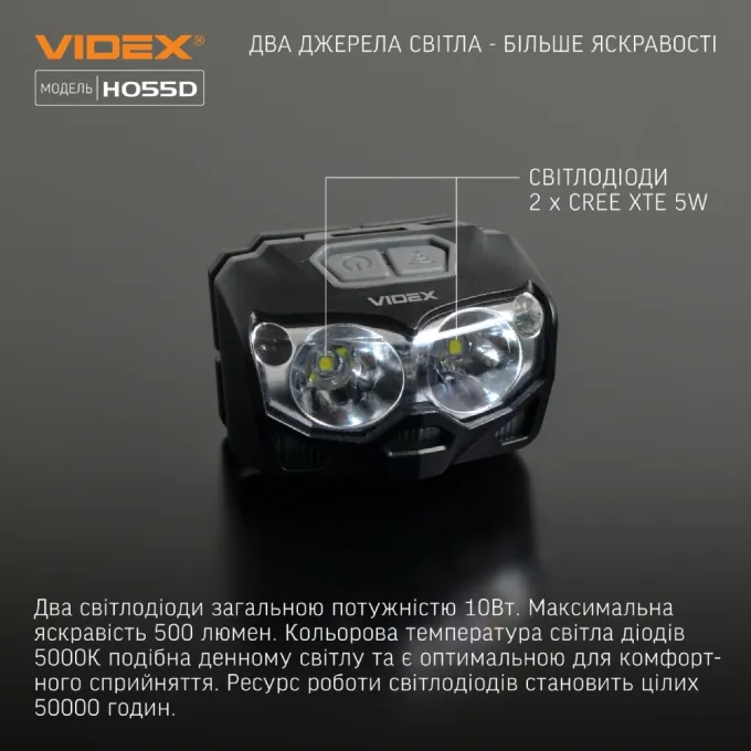 VIDEX VLF-H055D 500Lm 5000K