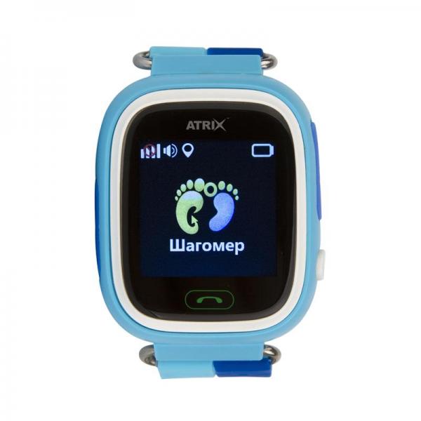 Умные часы Atrix iQ400 Touch GPS Blue; 1,22" (240x240) TFT сенсорный / MediaTek MTK2503D / 128 МБ оперативной памяти / 64 МБ встроенной / Bluetooth 3.0 / 3G, GPS / IP66 / 400 мАч / 45 х 37 х 15 мм, 40 г / голубой iQ400 Blue