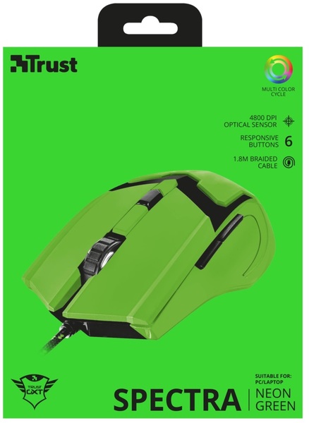 Мышка Trust GXT 101-SG Spectra Gaming Mouse green 22384 - купити по ...