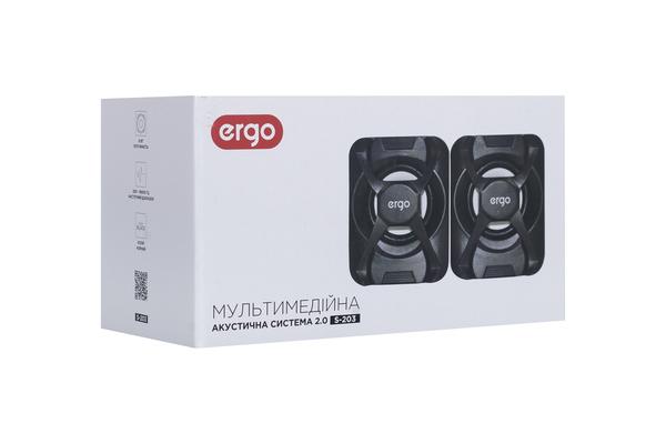 Комп.акустика ERGO S-203 USB 2.0 черный