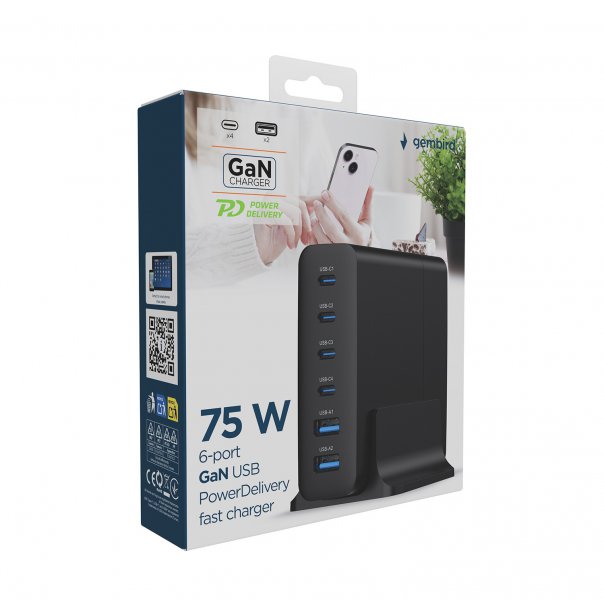 GEMBIRD TA-UC-2A4C-PD75-01-BK