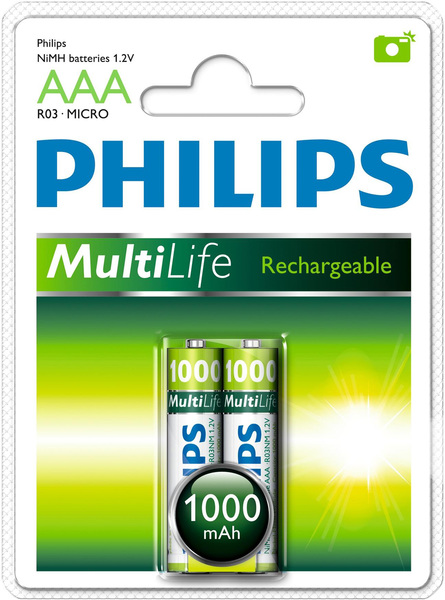 Аккумулятор Philips MultiLife Ni-MH R03 (1000mAh) аккум.