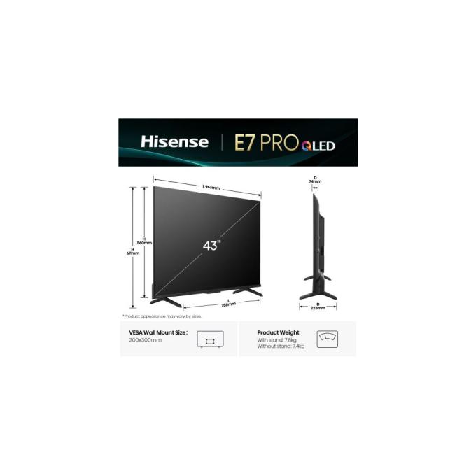 Hisense 43E7Q PRO