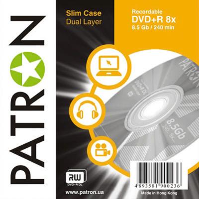 Диск DVD PATRON 8.5Gb 8x SLIM CASE 10шт Dual Layer INS-D033