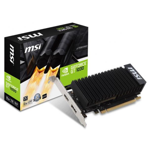 Видеокарта MSI GeForce GT1030 2GB DDR3 low profile OC silent GF GT 1030 2GH LP OC