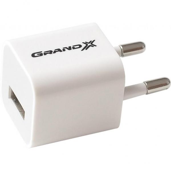 Зарядное устройство Grand-X CH-655W 1*USB, 1A CH-655W