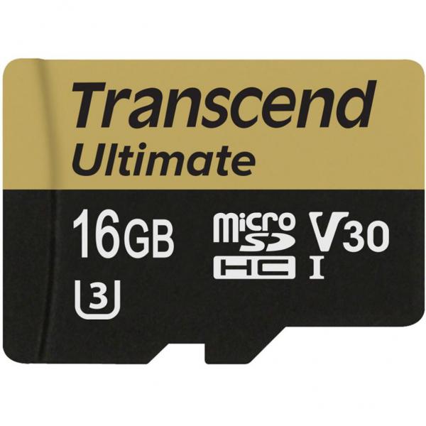 Карта памяти Transcend 16GB microSDHC class 10 UHS-I U3 MLC TS16GUSDU3M