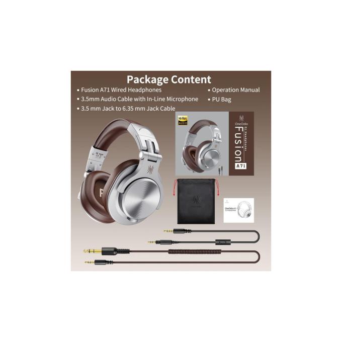 OneOdio A71 Silver Brown