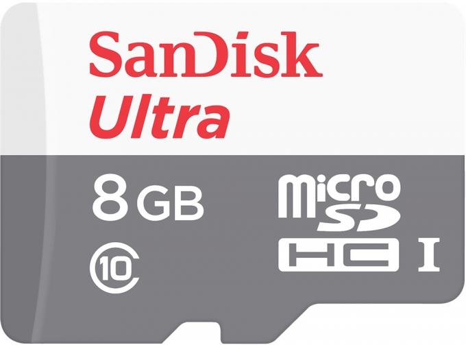 Карта памяти SANDISK 8GB microSDHC class 10 UHS-I Ultra SDSQUNB-008G-GN3MN
