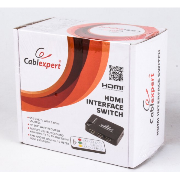Коммутатор видео Cablexpert HDMI, (5 вх, 1 вых) DSW-HDMI-52