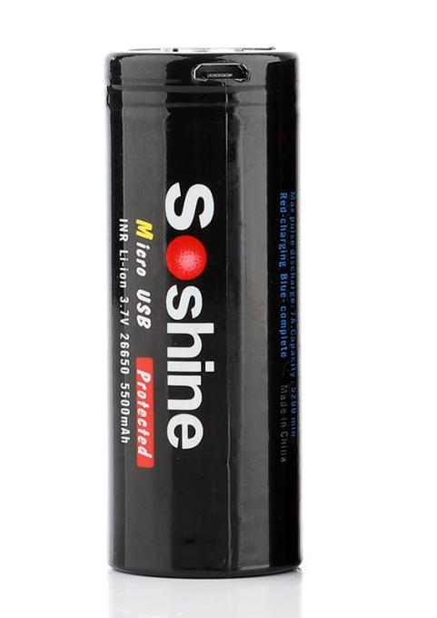 Soshine 26650USB-3.7-5500