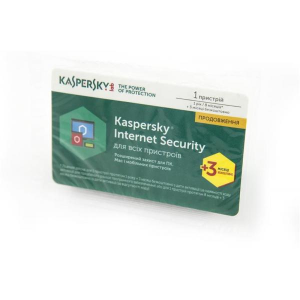 ПО Kaspersky Internet Security 2017 Eastern Europe Edition 1 ПК 1 год + 3 мес. Renewal Card KL1941OOAFR 2017 Kaspersky lab