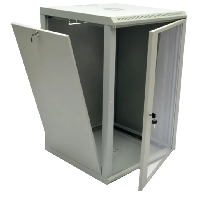 Шкаф 19"18U 600x600x907 акриловое стекло серое