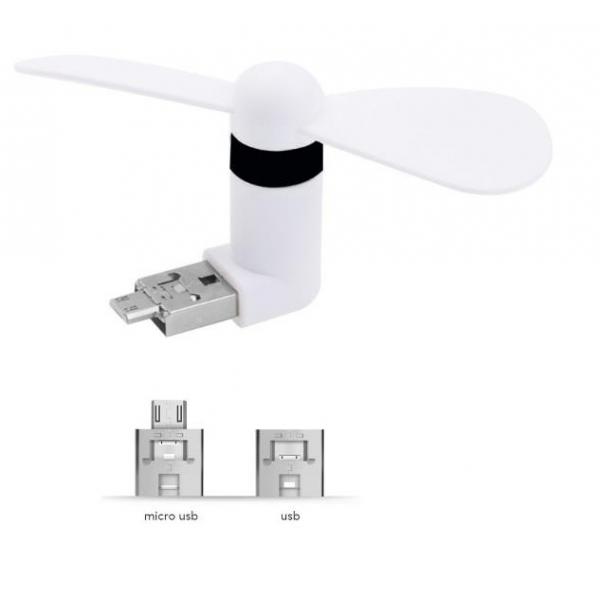 USB вентилятор 2E USB / MicroUSB, White 2E-MFMF1-WHITE