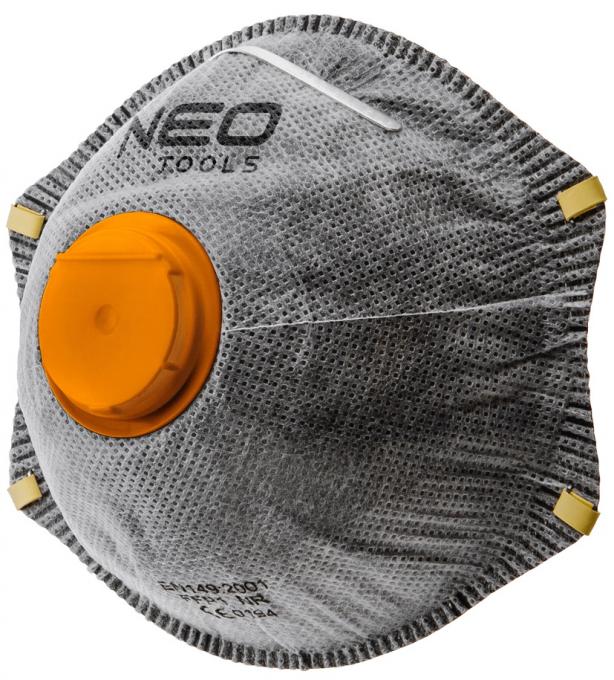 Пылезащитная полумаска NEO с активированным углем FFP2, с клапаном, 3 шт. 97-301