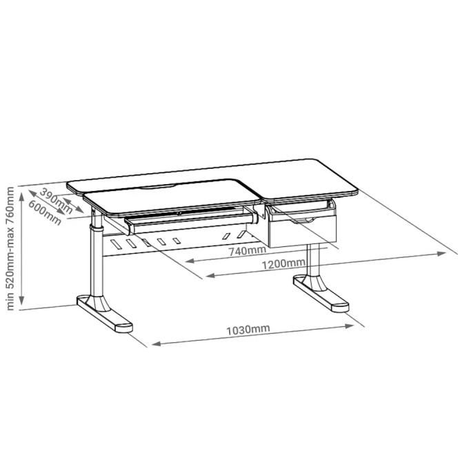 FunDesk FIORE GREY
