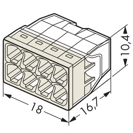 Wago COMPACT 2273-208 8-проводная 0.5-2.5мм2
