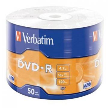 Verbatim 4.7Gb 16X Wrap-box 50шт MATT SILVER