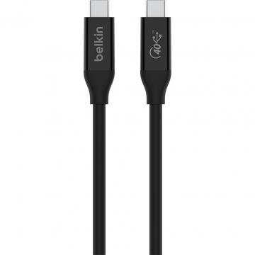 Belkin USB4 USB-C to USB-C 0.8m 40Gbps 100W Black