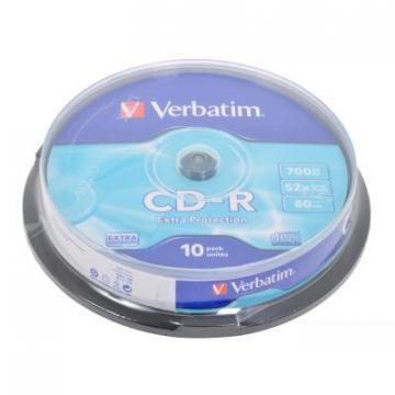 Verbatim CD-R 700Mb 52x Cake box 10шт Extra