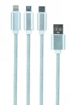 Cablexpert USB 2.0 AM to Lightning + Micro 5P + Type-C 1.0m s