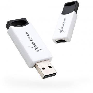 eXceleram 64GB H2 Series White/Black USB 2.0
