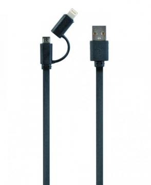 Cablexpert USB 2.0 AM to Lightning + Micro 5P 1.0m