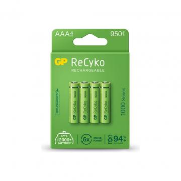 GP AAA 950mAh ReCyko (1000 Series, 4 battery pack)