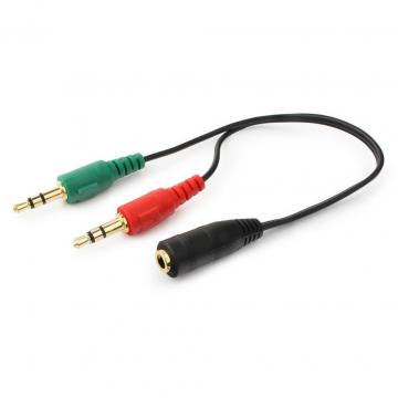 Cablexpert Jack 3.5mm female 4-pin to 2x Jack 3.5mm male 0.2m