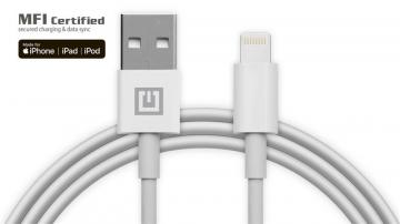 REAL-EL USB 2.0 AM to Lightning 2.0m MFI TPE White