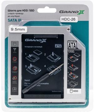 Grand-X HDD 2.5'' to notebook 9.5 mm ODD SATA3