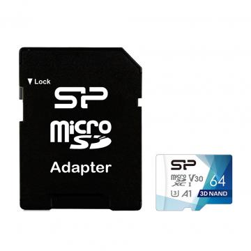 Silicon Power 64Gb microSDXC U3 A1 V30 Superior Color 100R/80W +
